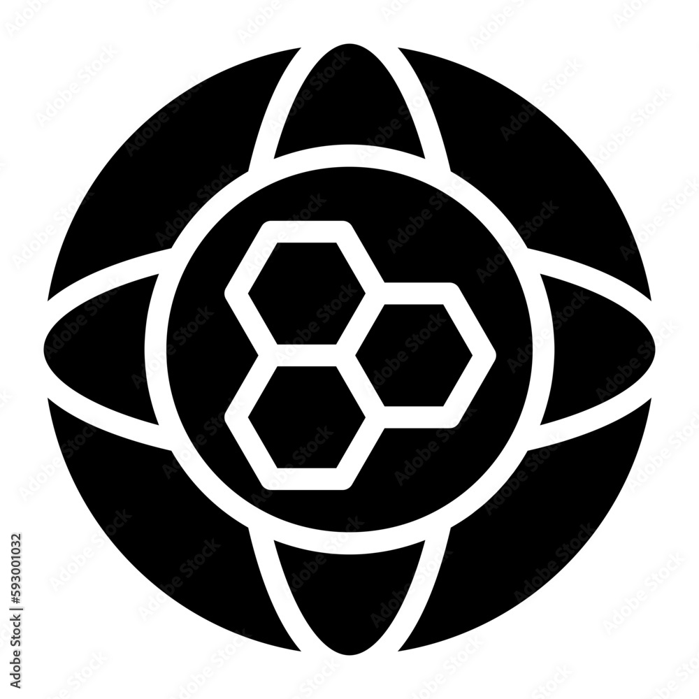 Obraz premium nanotechnology glyph 