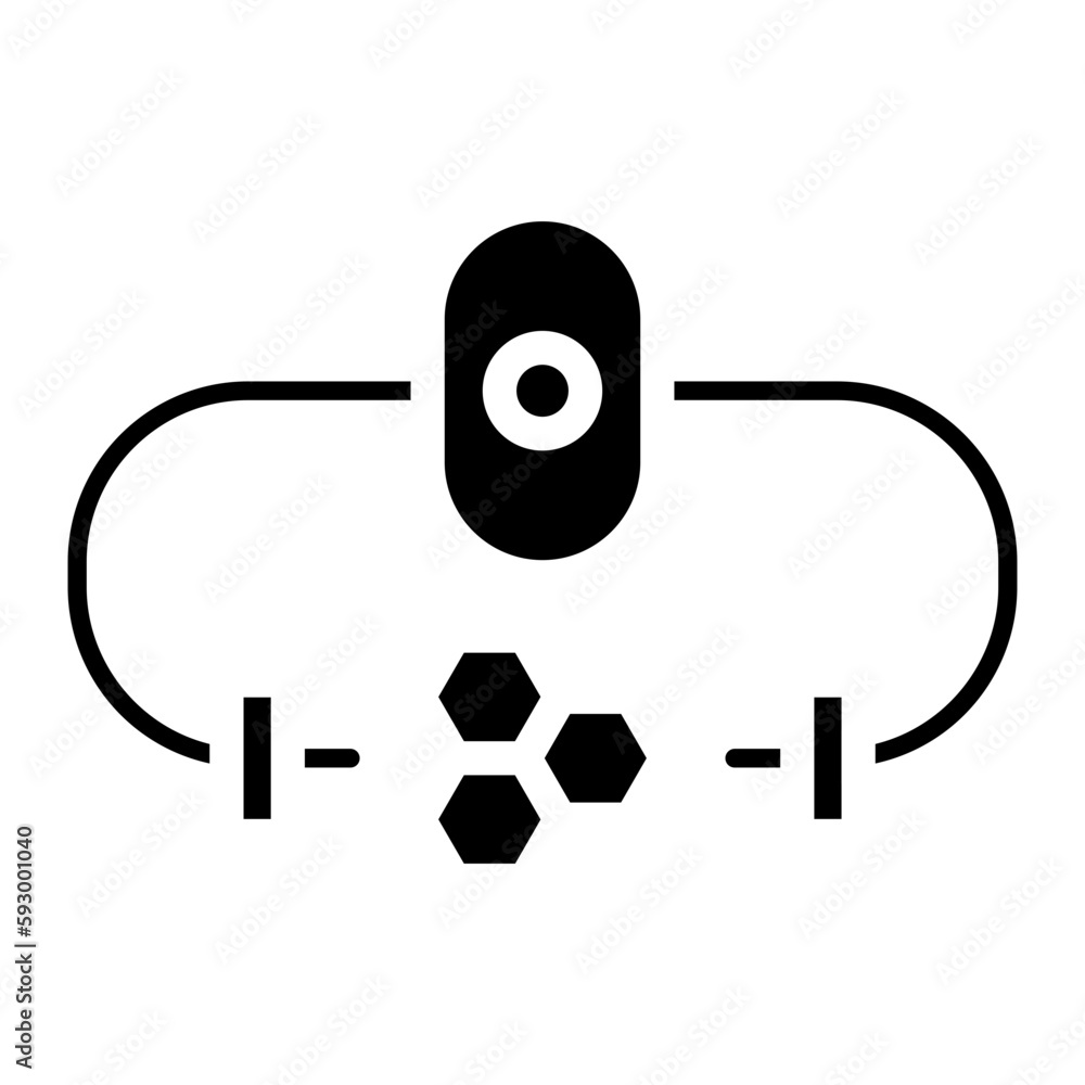 Naklejka premium nanotechnology glyph