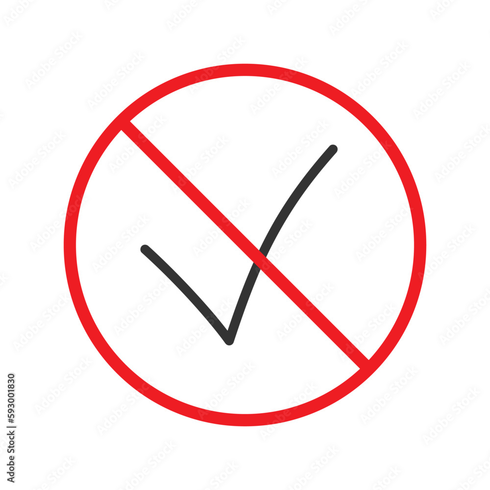 No document checkmark icon. Forbidden file icon. No checkmark vector sign. Prohibited editing vector icon. Warning, caution, attention, restriction flat sign design. Do not edit. UX UI icon No document checkmark icon. Forbidden file icon. No checkmark vector sign. Prohibited editing vector icon. Warning, caution, attention, restriction flat sign design. Do not edit. UX UI icon