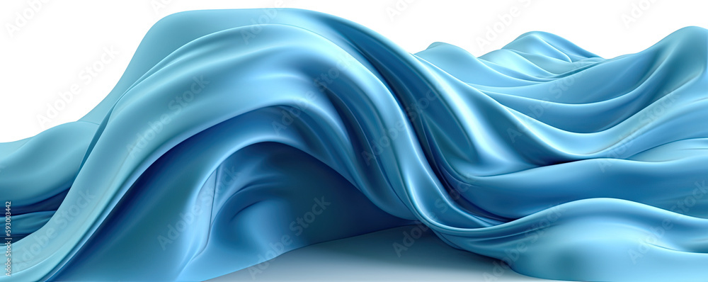 3d Render Blue Fabric Wave 3d Render Blue Fabric Wave
