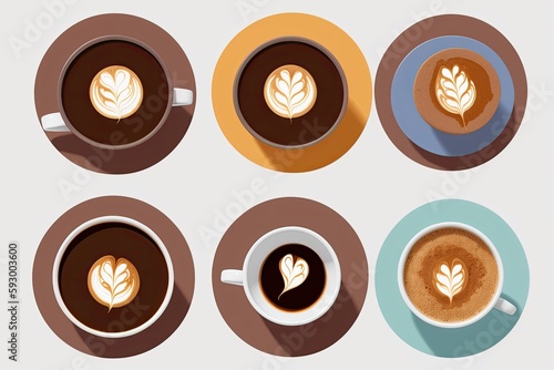 coffee and a  notebook art painting made with Generative AI technology