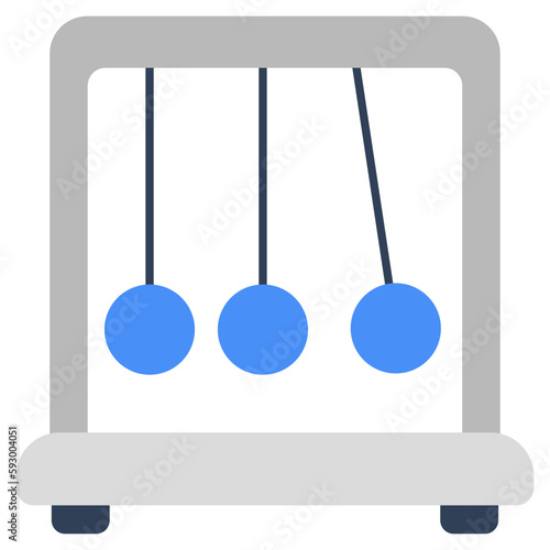 An editable design icon of newton's cradle 