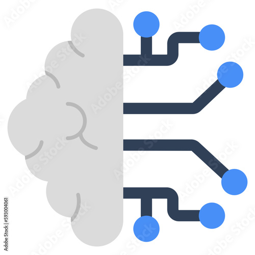 Perfect design icon of ai brain
