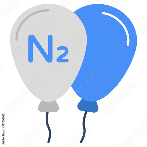 Perfect design icon of nitrogen balloons 