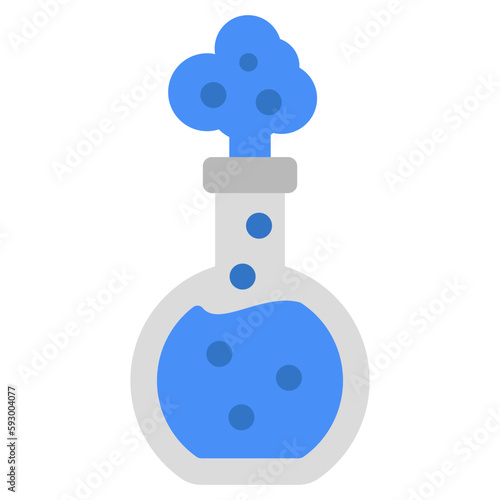 An editable design icon of chemical reaction