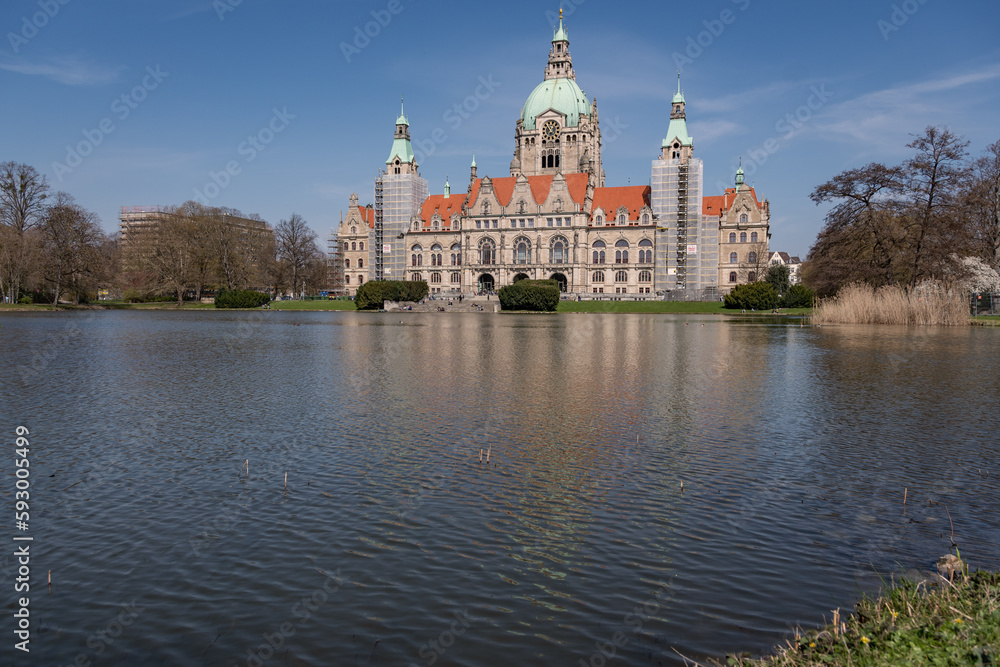 Das neue 1913 erbaute Rathaus von Hannover auch bekannt als Hannovers Wahrzeichen