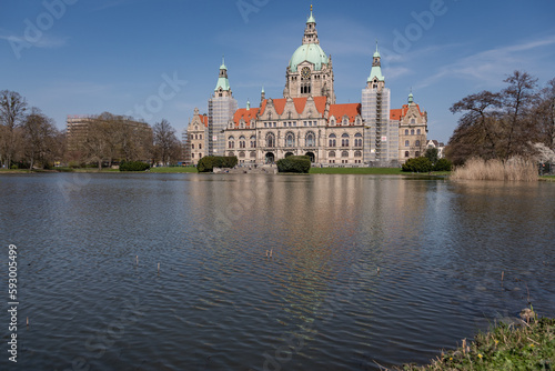 Das neue 1913 erbaute Rathaus von Hannover auch bekannt als Hannovers Wahrzeichen