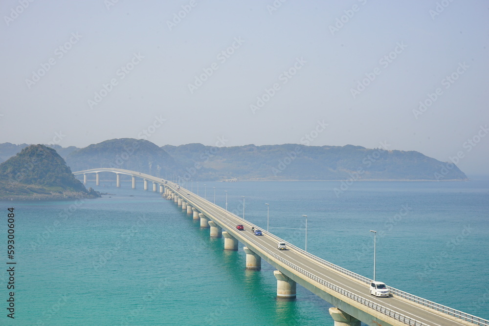 Tsunoshima Ohashi Bridge in Yamaguchi, Japan - 日本 山口県 角島大橋 Tsunoshima Ohashi Bridge in Yamaguchi, Japan - 日本 山口県 角島大橋