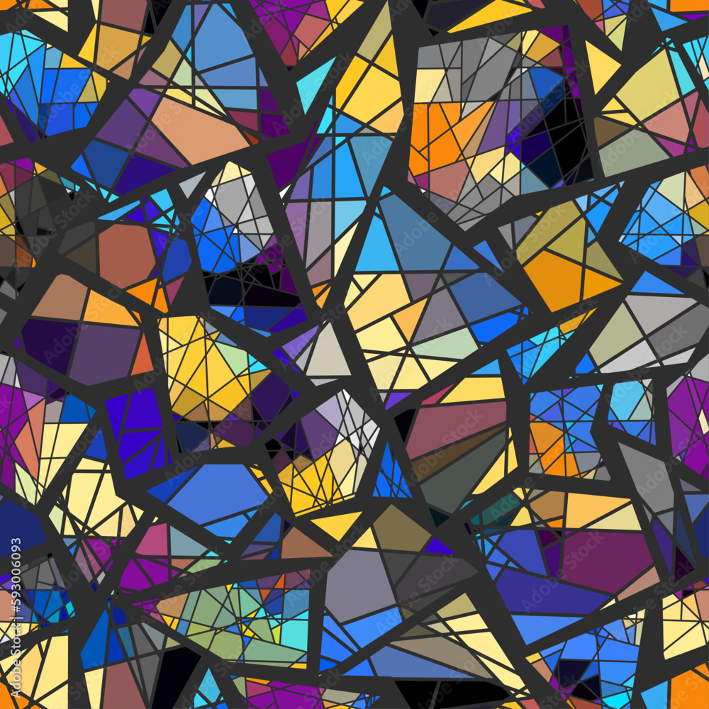 Vector seamless mosaic art pattern. Art background. Vector seamless mosaic art pattern. Art background.