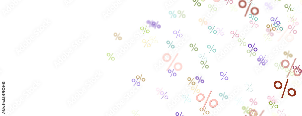 3d Sales icons floating in the air 3D rendering