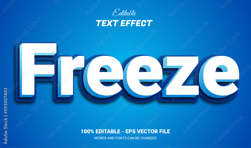 freeze 3d text effect with blue ice theme freeze 3d text effect with blue ice theme