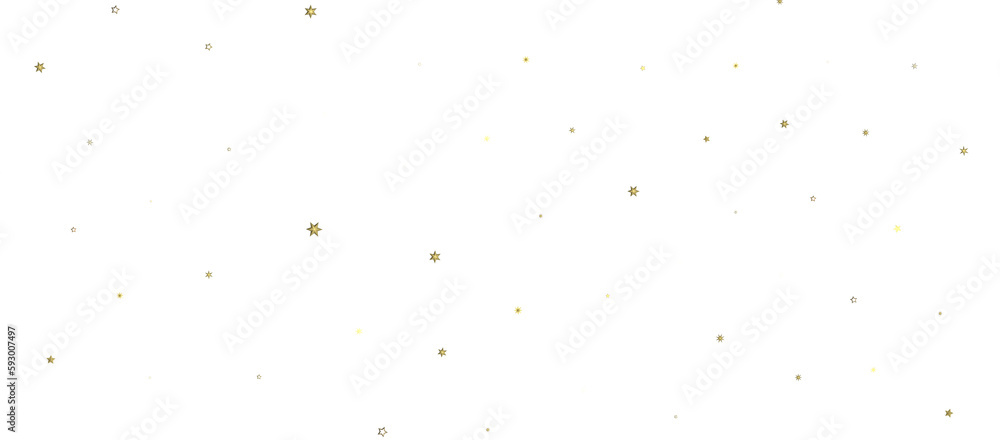 XMAS stars background, sparkle lights confetti falling. magic shining Flying christmas stars on night  3D PNG