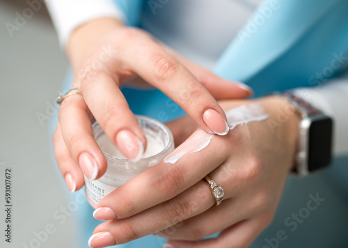 hand cream application