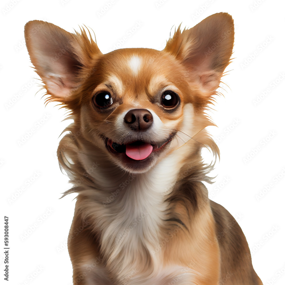 chihuahua puppy on transparent background generative AI