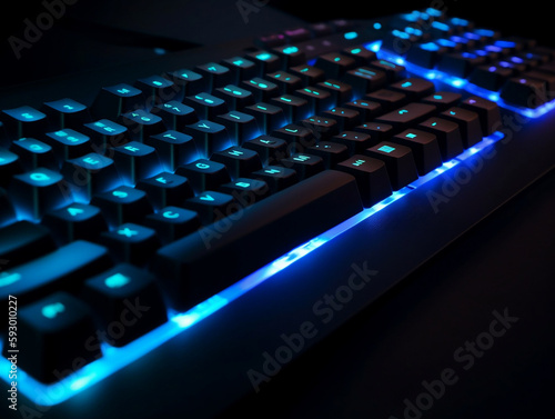 Keyboard with individual keys and backlit illumination