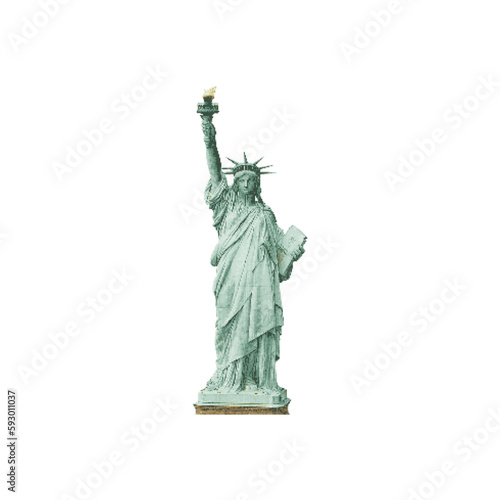 Pixel art The Statue of Liberty