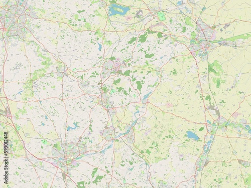 North Northamptonshire, England - Great Britain. OSM. No legend photo