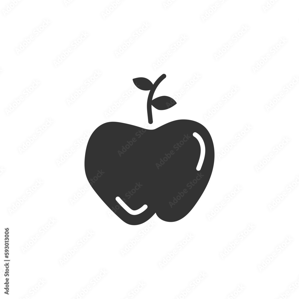 Fototapeta premium Hand drawn apple vector icon. Apple flat sign design. Apple symbol pictogram. UX UI icon