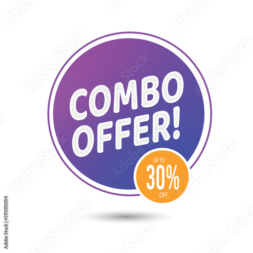 Combo Offer vector, icon and badge design