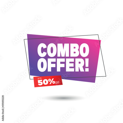 Combo Offer vector, icon and badge design