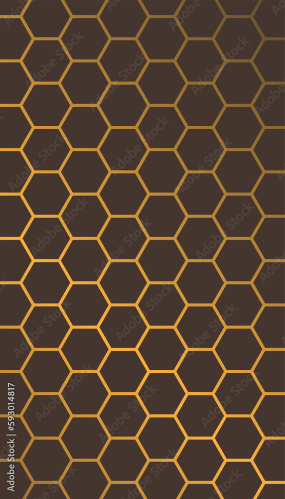 Fototapeta premium Abstract art background vector with bee honeycomb colored. Color wallpaper.