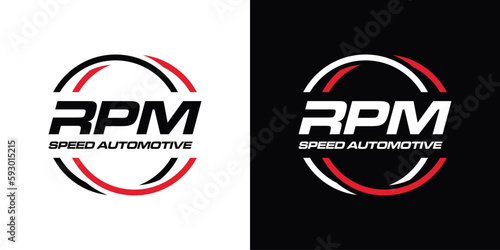 Speed rpm logo design for automotive company