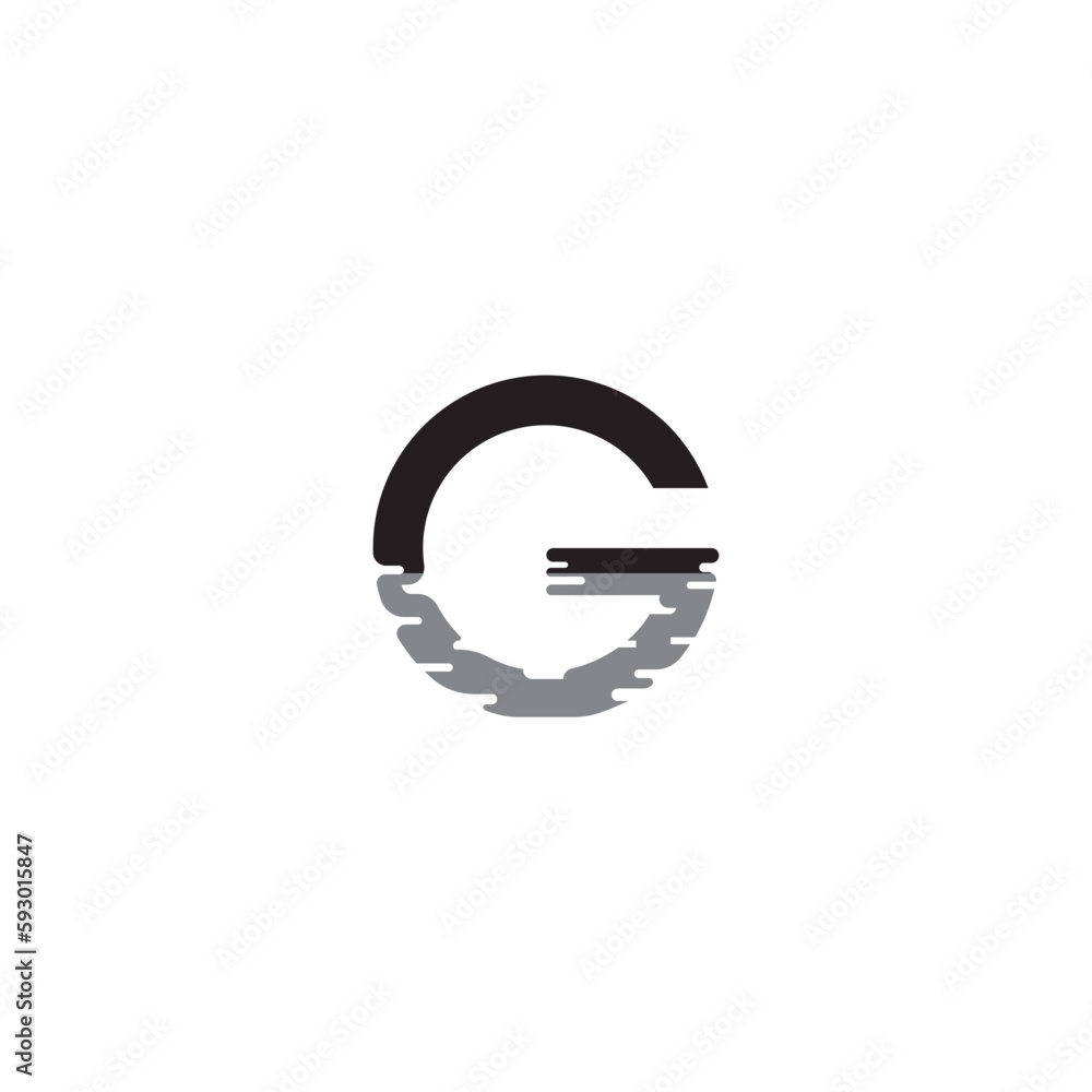 letter G logo template water shading vector illustration design letter G logo template water shading vector illustration design
