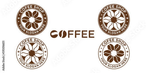 Set of coffee elements and coffee accessories vector