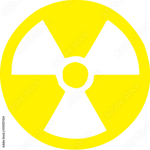 Radioactive icon nuclear symbol