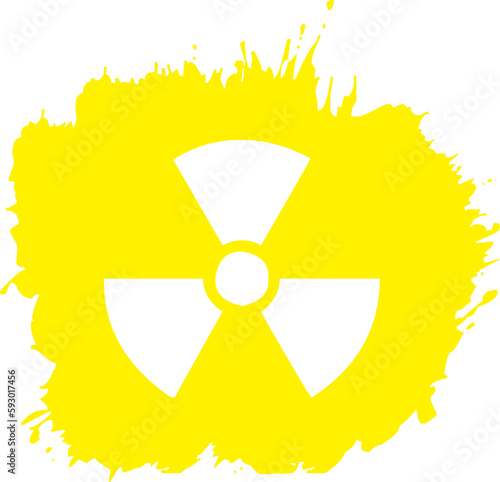 Radioactive icon nuclear symbol