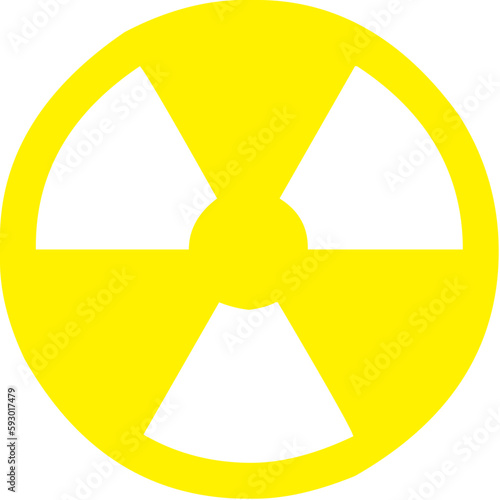 Radioactive icon nuclear symbol