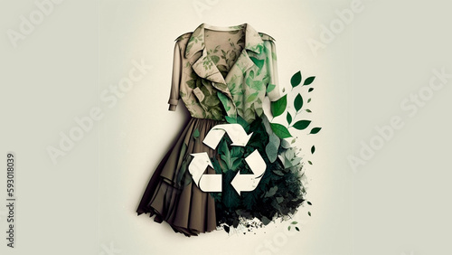 Obraz na płótnie zero waste dress, with the logo in the centre of it w salonie