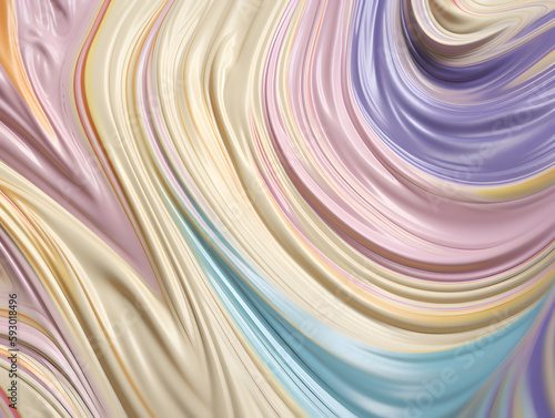 Colorful velvet cream texture background. Closeup view.