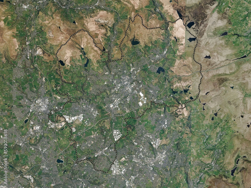 Rochdale, England - Great Britain. High-res satellite. No legend Rochdale, England - Great Britain. High-res satellite. No legend