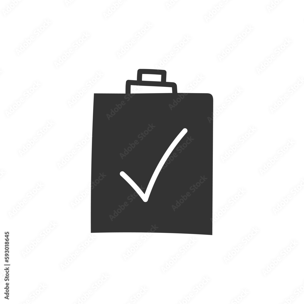 Hand drawn checkmark vector icon. Hand drawn tasks list check-mark done flat sign. Document checkmark symbol pictogram. UX UI icon Hand drawn checkmark vector icon. Hand drawn tasks list check-mark done flat sign. Document checkmark symbol pictogram. UX UI icon