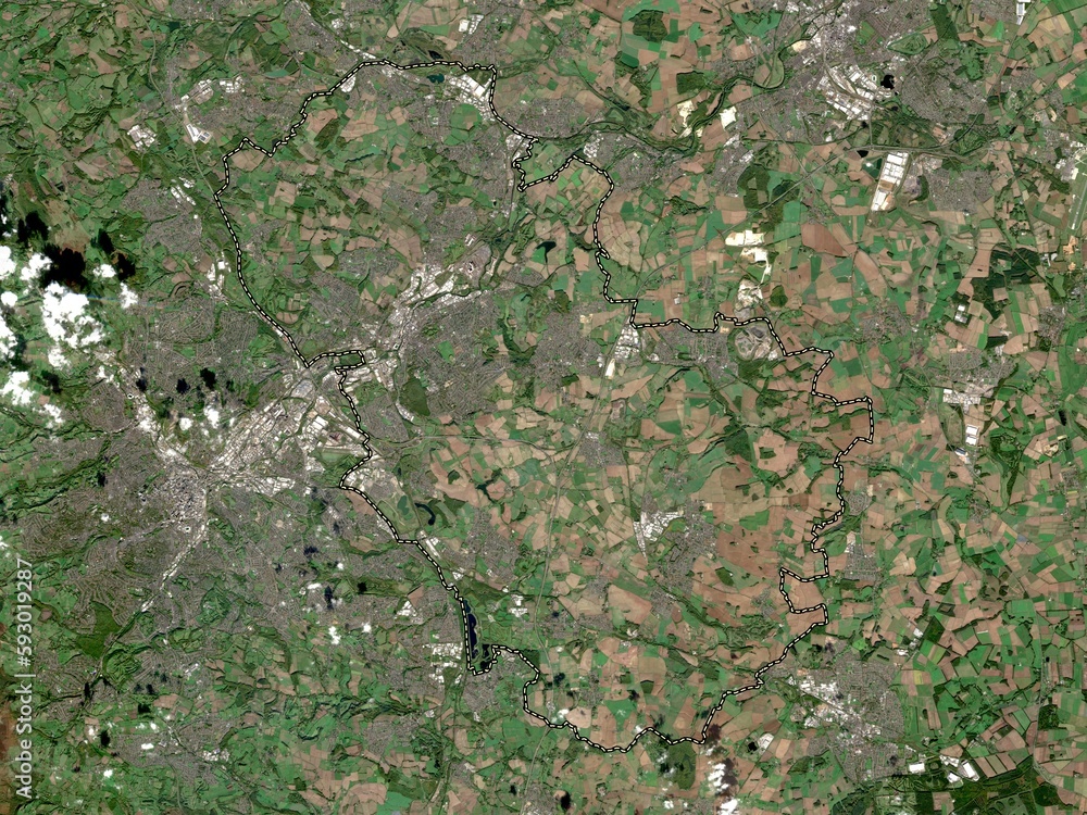 Rotherham, England - Great Britain. Low-res satellite. No legend Rotherham, England - Great Britain. Low-res satellite. No legend