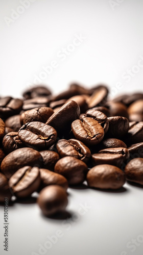 Coffeebeans on a white background