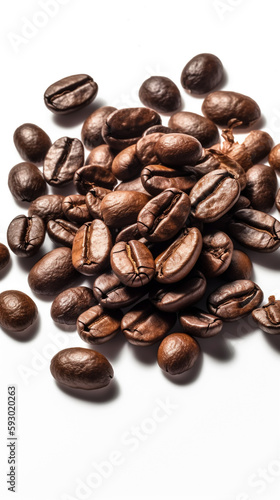 Coffeebeans on a white background