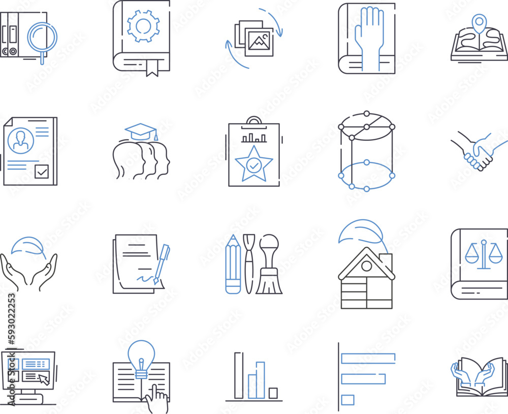 Science and education outline icons collection. Science, education, knowledge, research, teaching, learn, experiment vector and illustration concept set. analysis,discover,logic linear signs Science and education outline icons collection. Science, education, knowledge, research, teaching, learn, experiment vector and illustration concept set. analysis,discover,logic linear signs