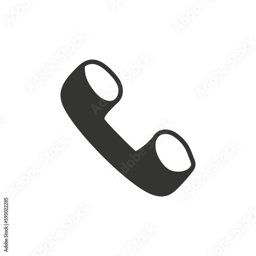 Hand drawn handset vector icon. Hand drawn phone handset flat sign design. Handset sybmol pictogram. UX UI icon