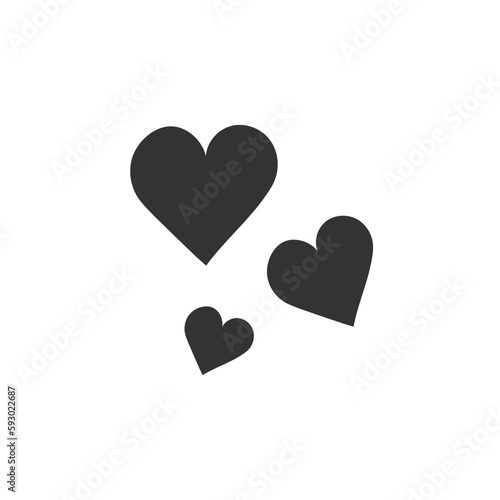 Hand drawn heart vector icon. Heart vector sign. Love heart icon. Valentines day heart icon. Heart flat symbol. UX UI icon