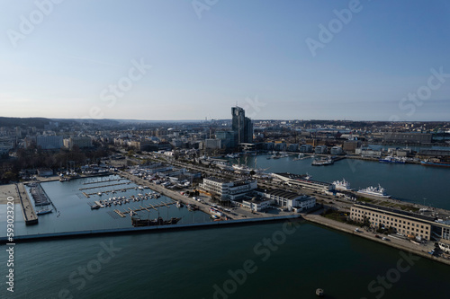 Gdynia city aerial view