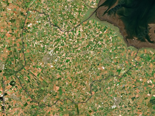 South Holland, England - Great Britain. Low-res satellite. No legend photo