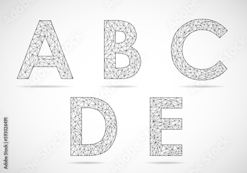 Low poly line abc