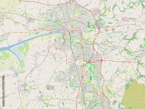 South Ribble  England - Great Britain. OSM. No legend