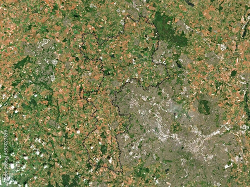 South Staffordshire, England - Great Britain. Low-res satellite. No legend