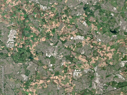 St Helens, England - Great Britain. Low-res satellite. No legend