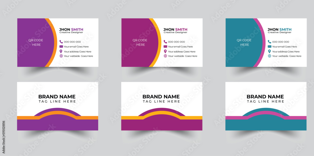creative business card Vector illustration Visiting card