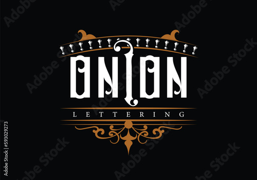 lettering logo word of ONION