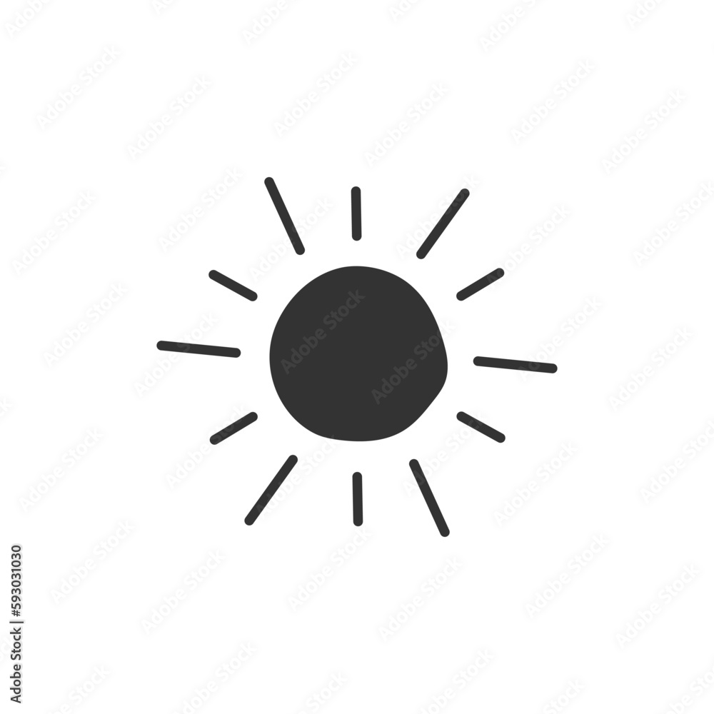 Sun hand drawn icon. Sun line icon. Sunshine vector sign. Sunny symbol. Weather forecast sun sign design. Sunlight with ray pictogram. UX UI icon Sun hand drawn icon. Sun line icon. Sunshine vector sign. Sunny symbol. Weather forecast sun sign design. Sunlight with ray pictogram. UX UI icon